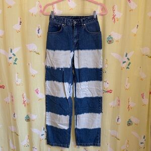 The Ragged Priest Blue and White Straight Leg Jeans
